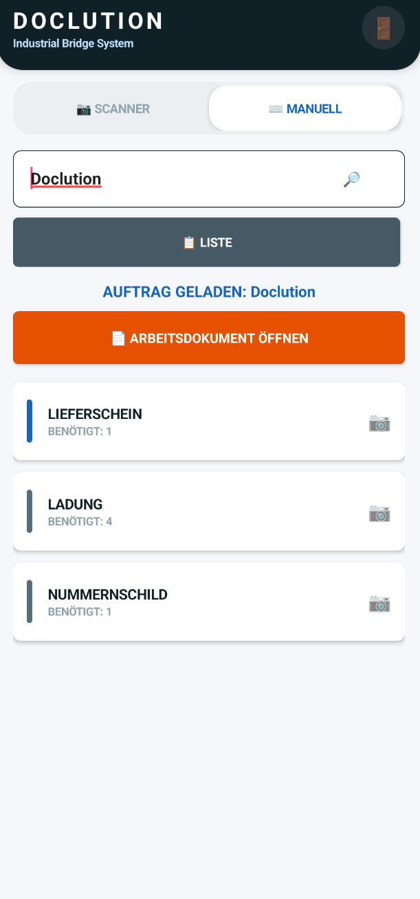 App Auftragsansicht